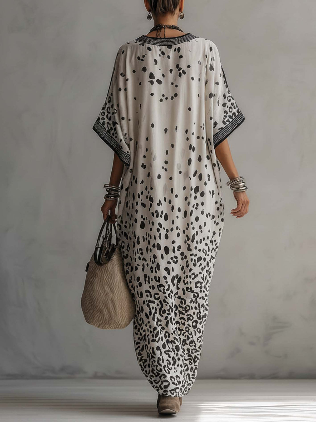 Roxane Flowing Animal-Print Dress
