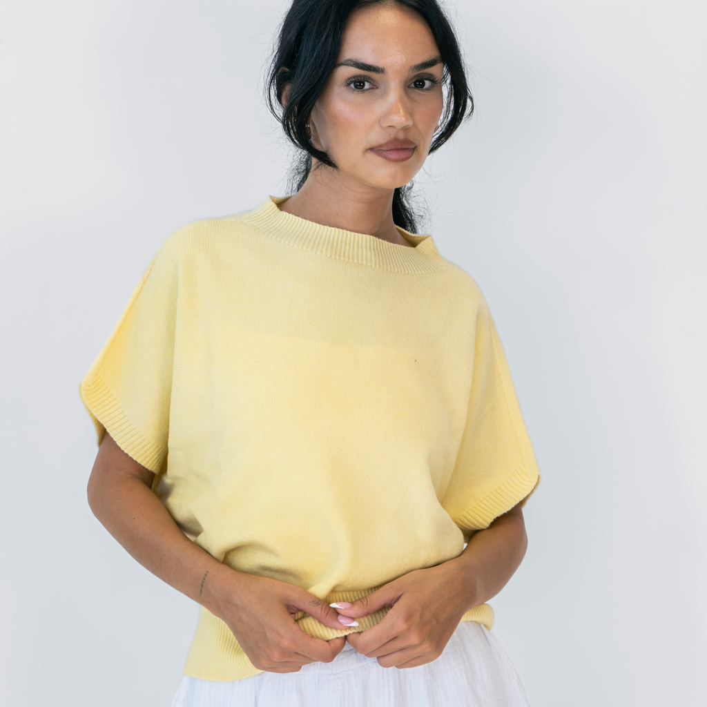 Top en maille sans manches