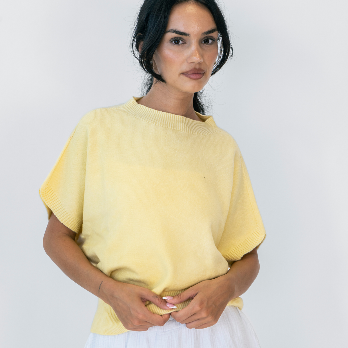 Top en maille sans manches