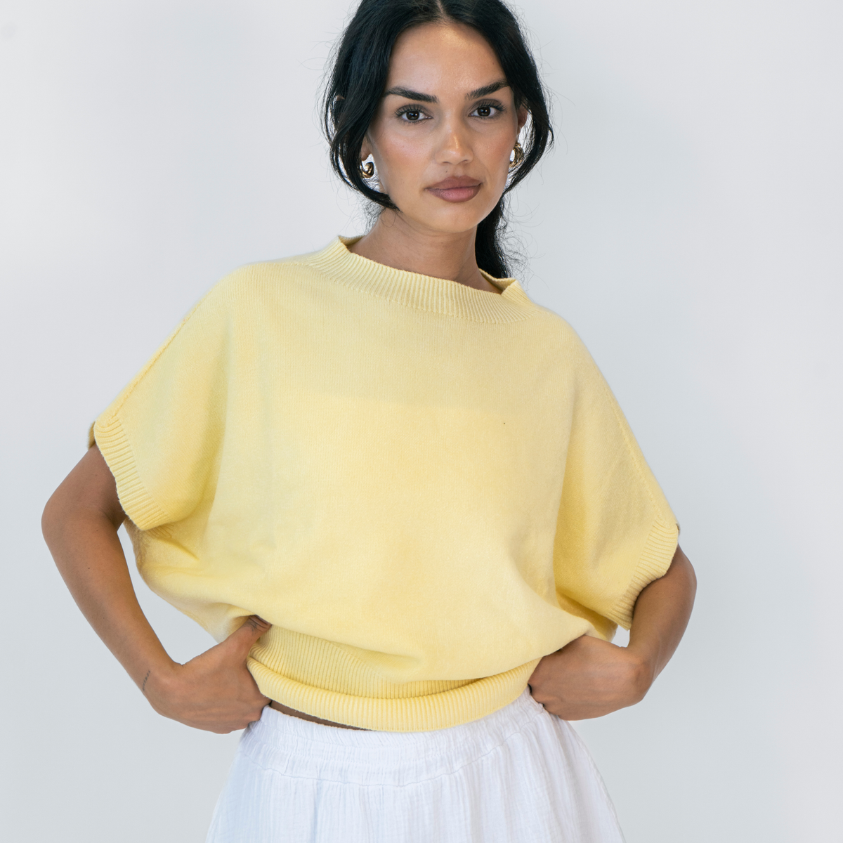 Top en maille sans manches