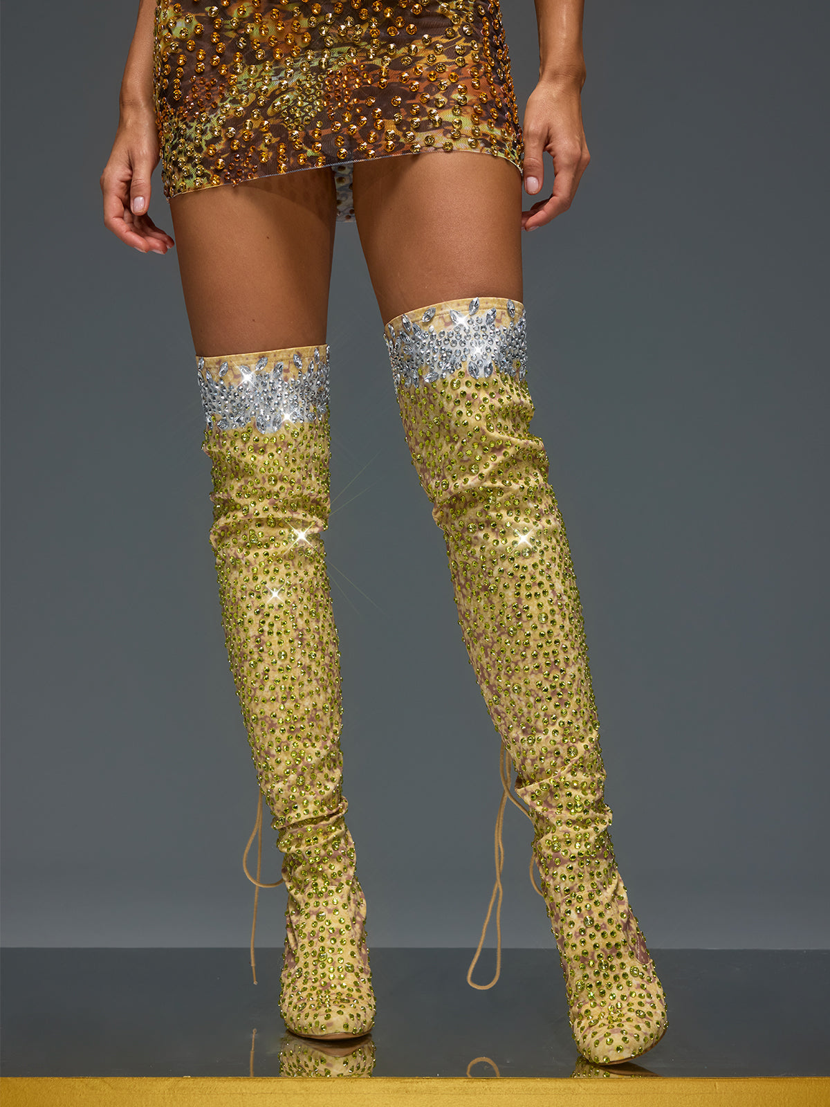 Bottes scintillantes à strass Euridice