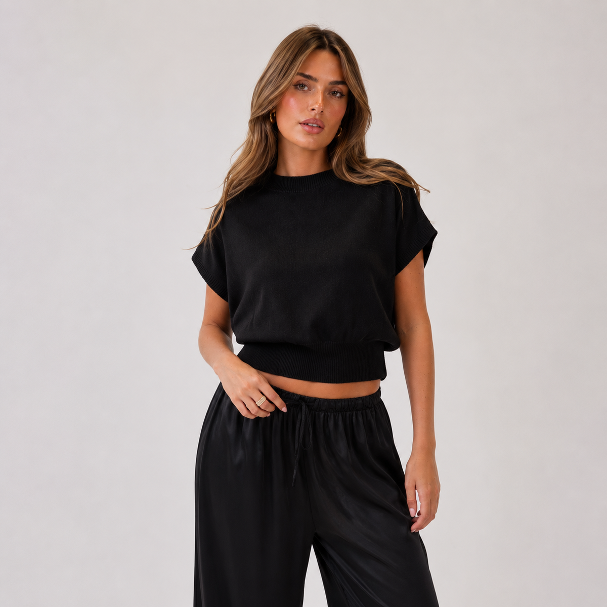 Top en maille sans manches