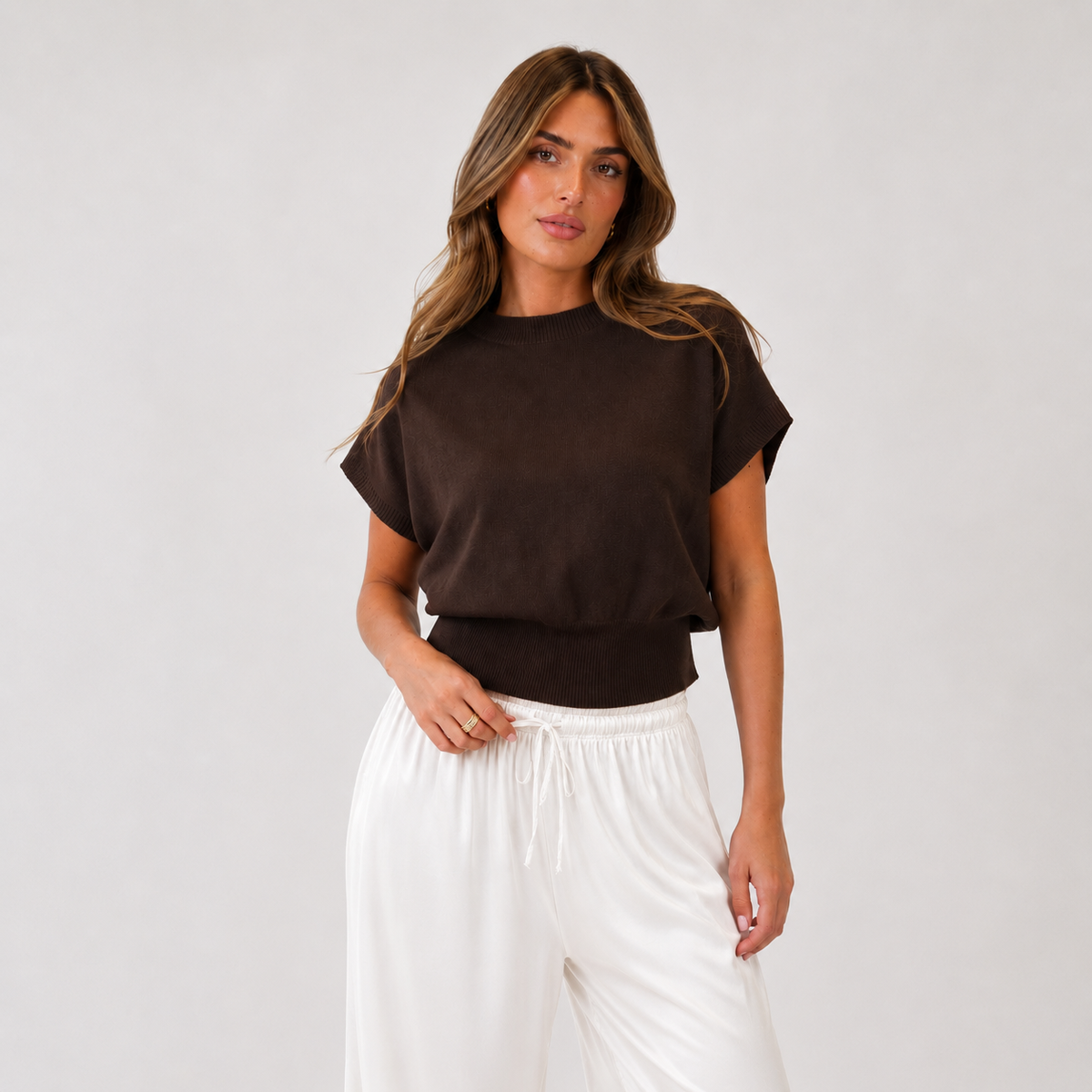 Top en maille sans manches