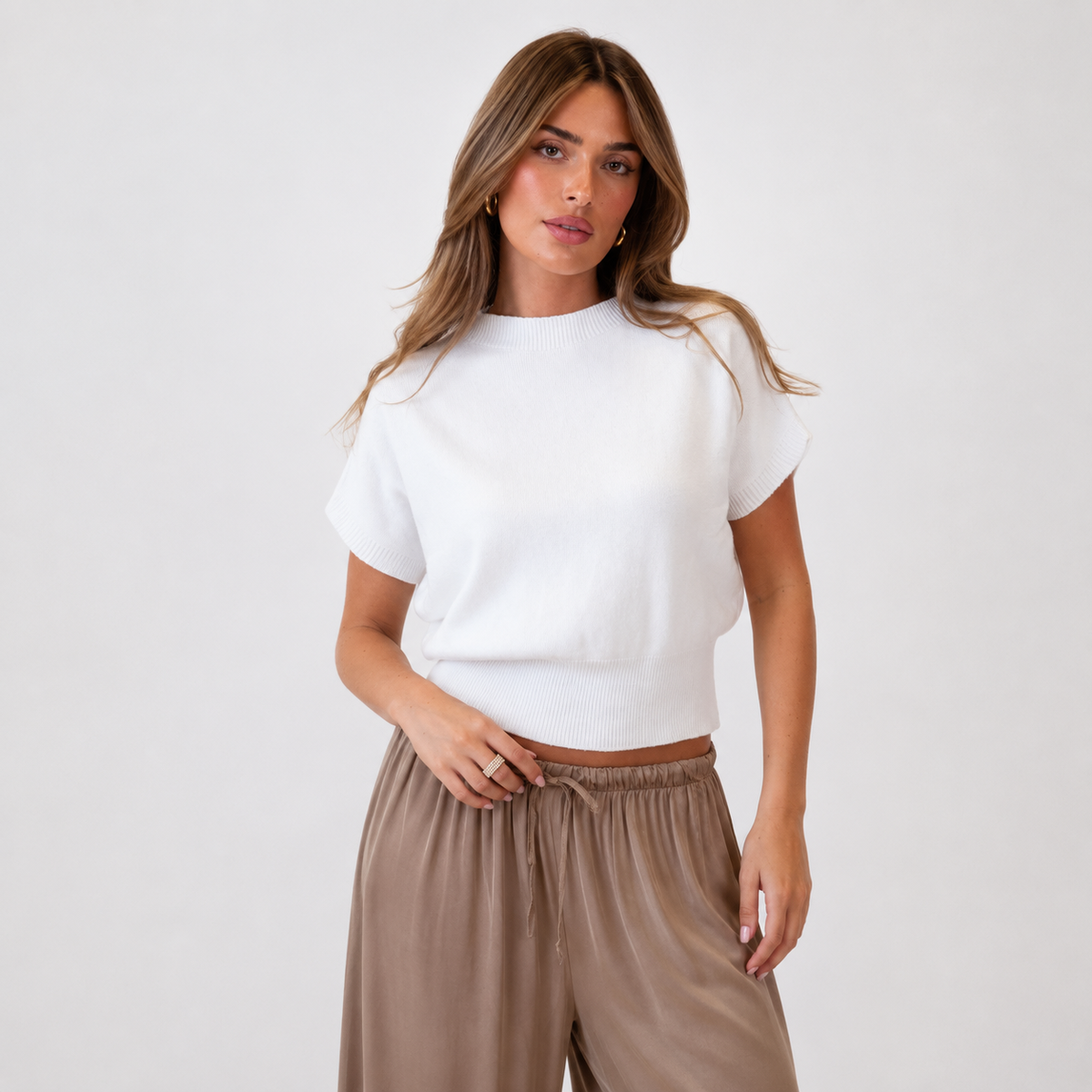 Top en maille sans manches