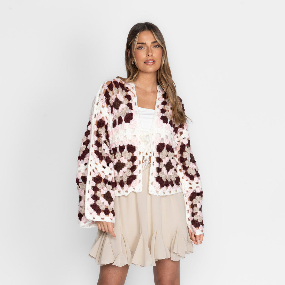Cardigan bohème fait main