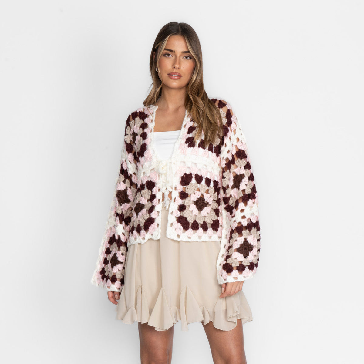 Cardigan bohème fait main