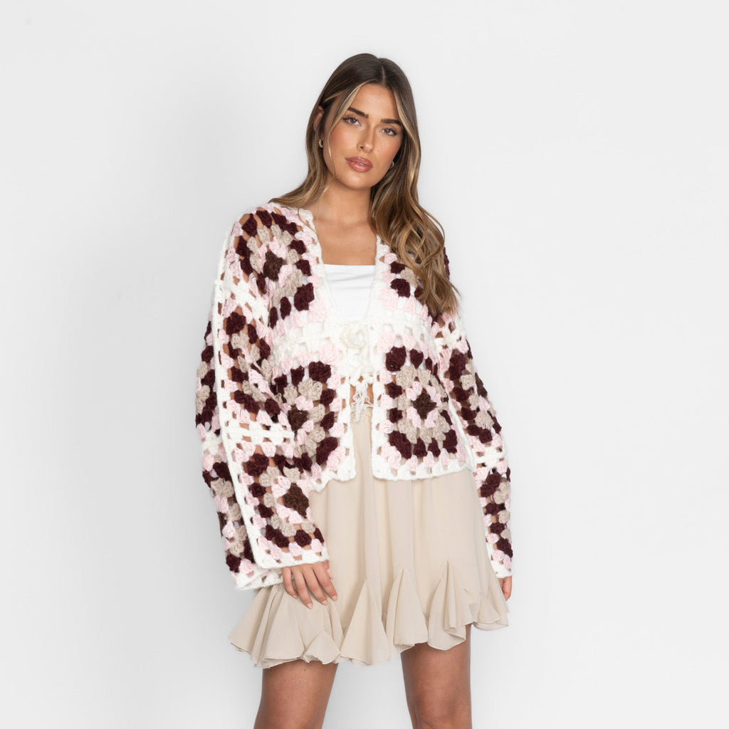Cardigan bohème fait main