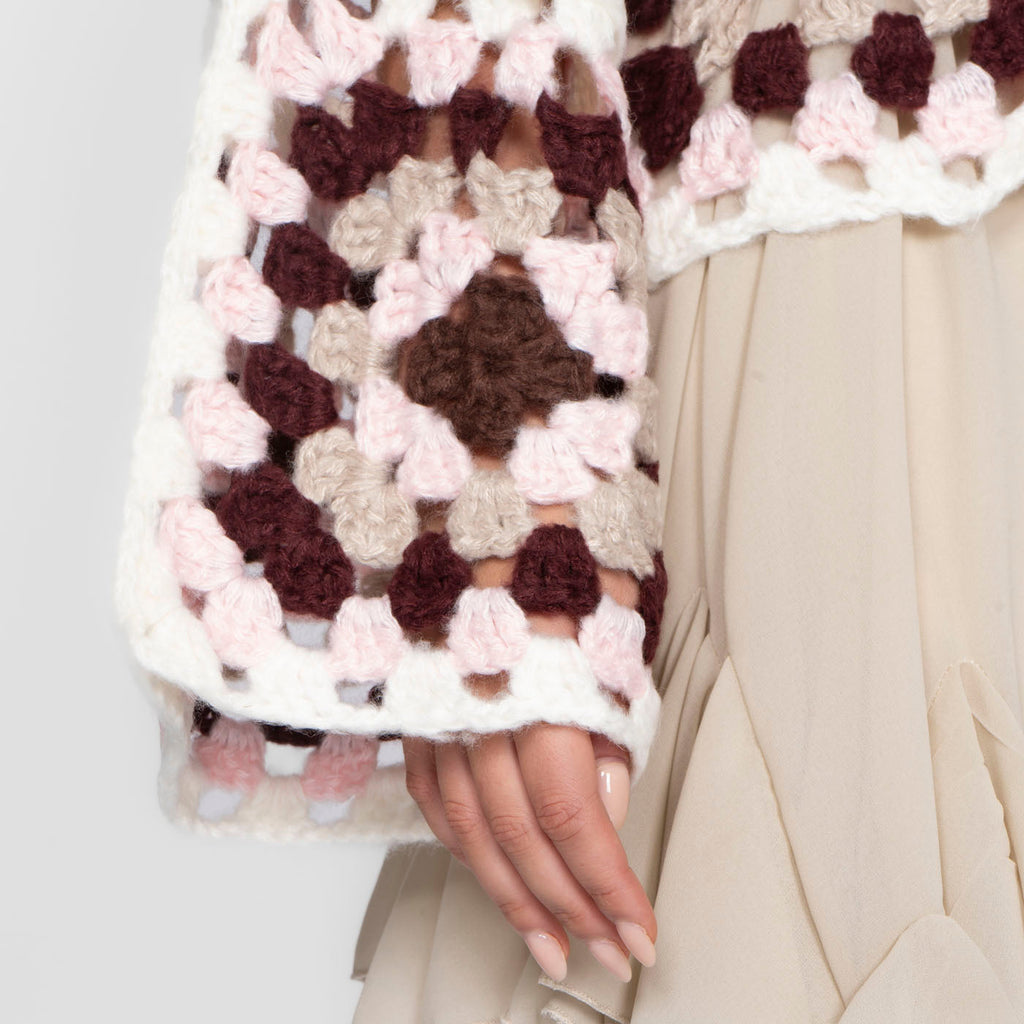 Cardigan bohème fait main