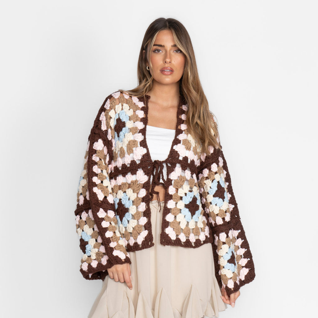 Cardigan bohème fait main