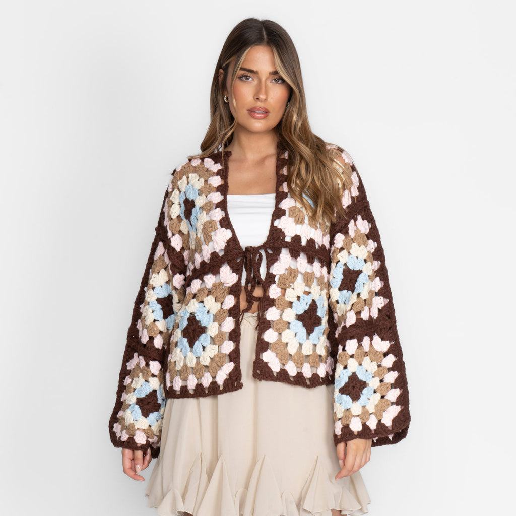 Cardigan bohème fait main