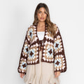 Cardigan bohème fait main