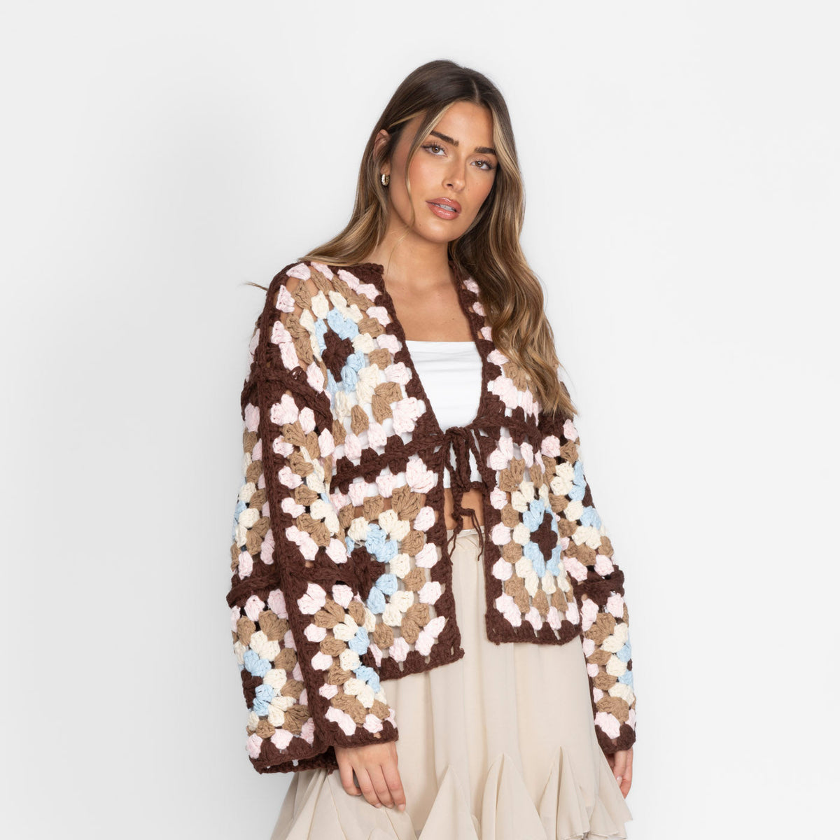 Cardigan bohème fait main