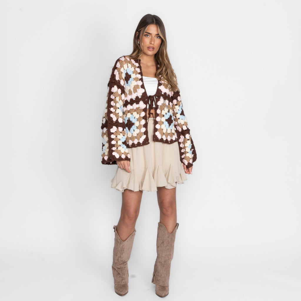 Cardigan bohème fait main