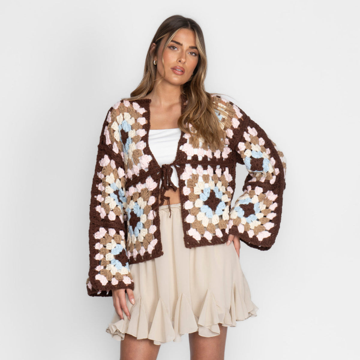 Cardigan bohème fait main