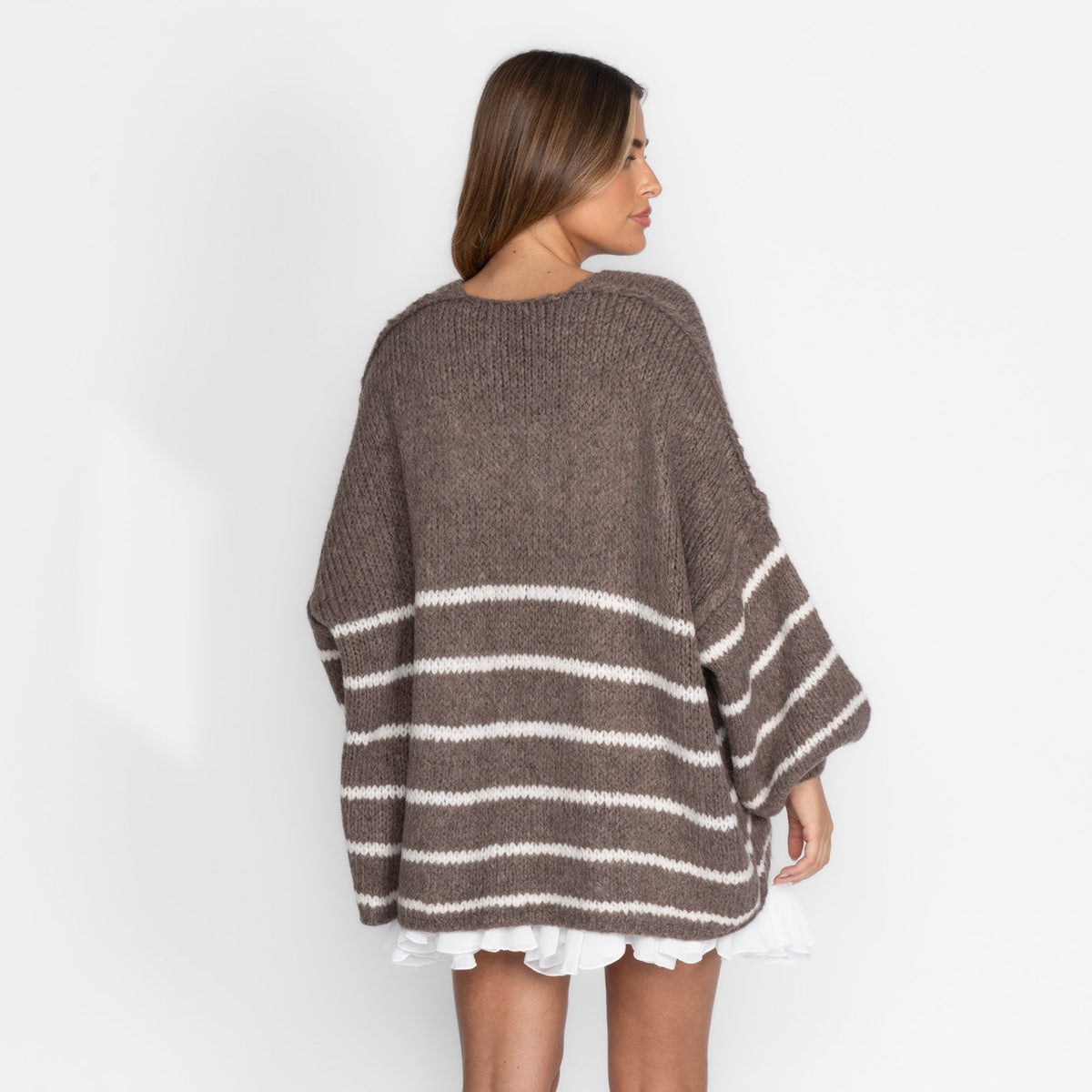 CASUALCOZY Cardigan rayé