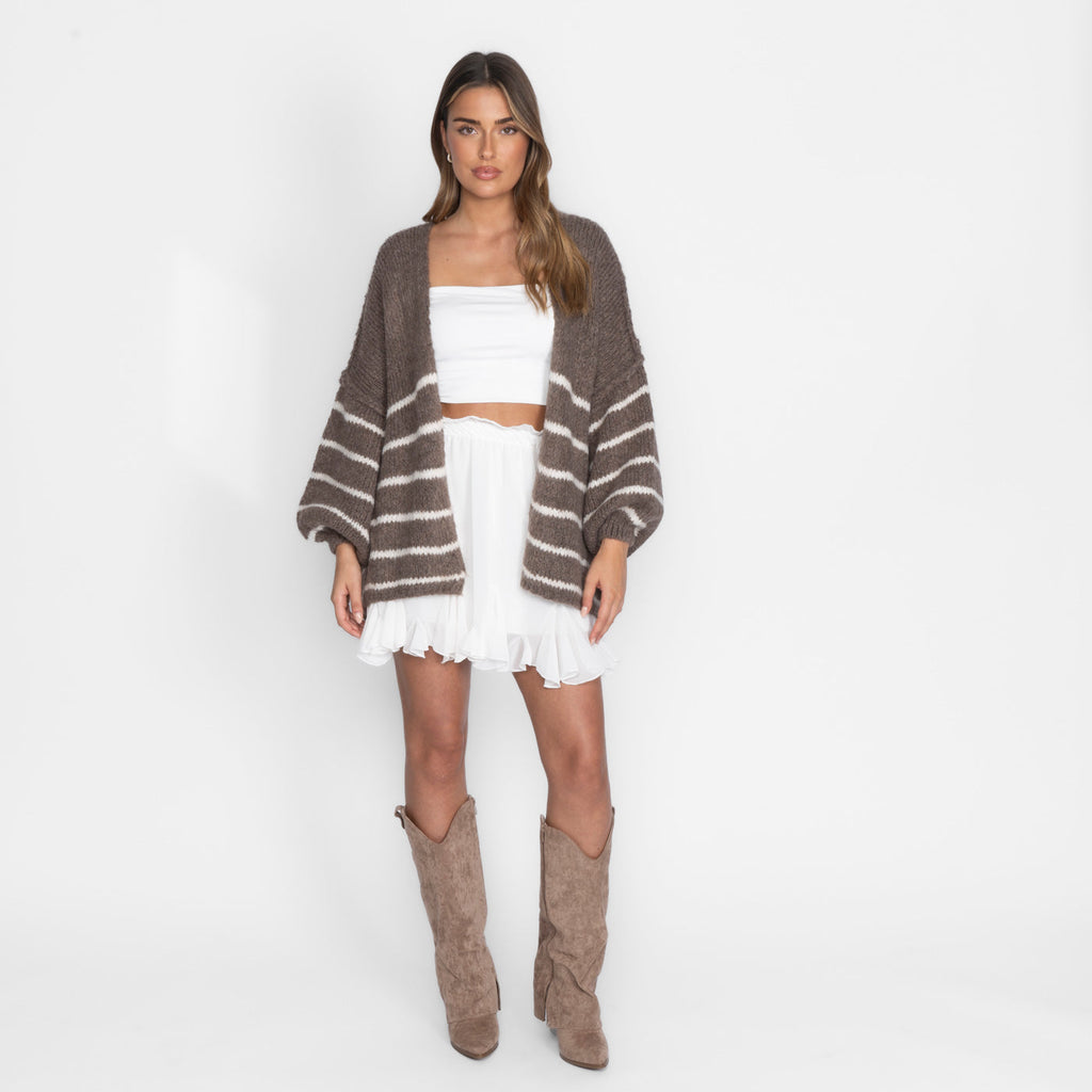 CASUALCOZY Cardigan rayé