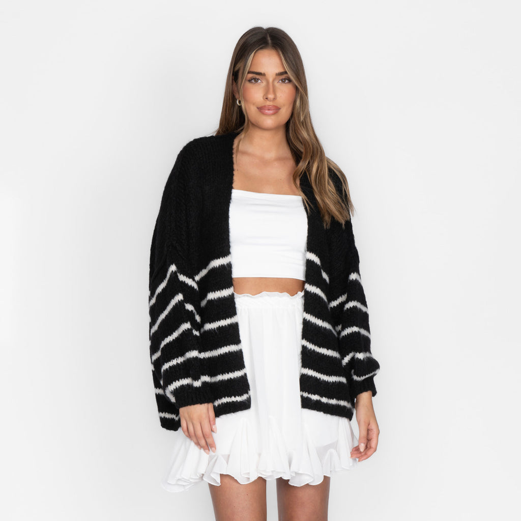 CASUALCOZY Cardigan rayé