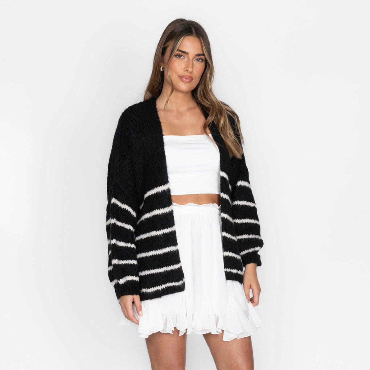 CASUALCOZY Cardigan rayé