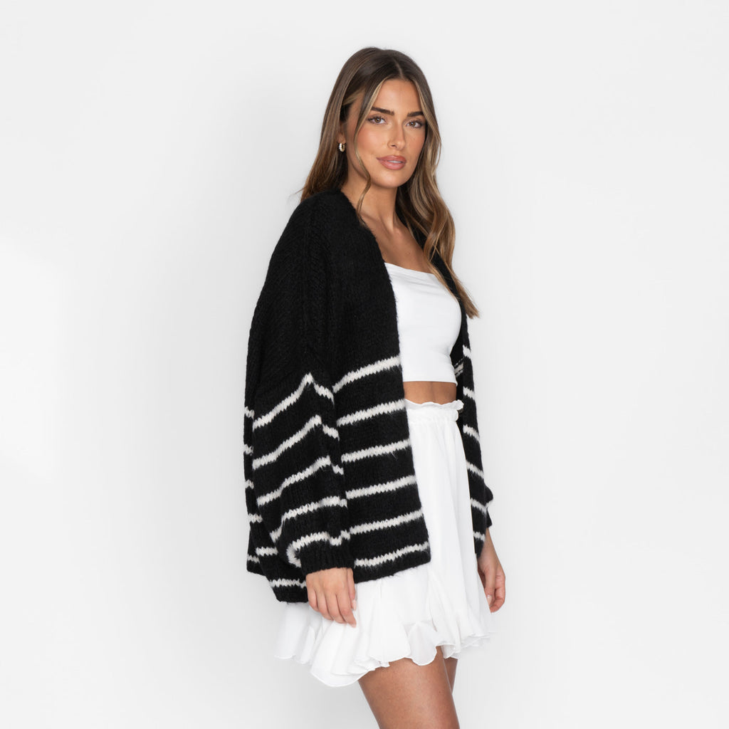 CASUALCOZY Cardigan rayé