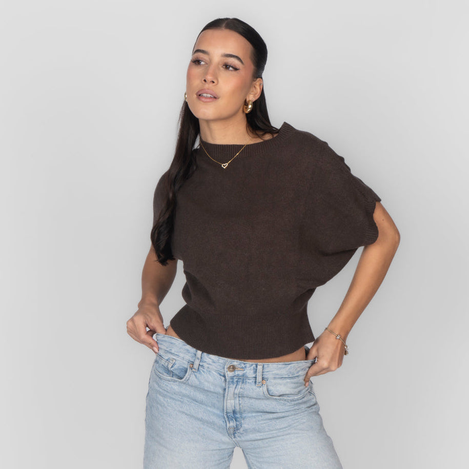 Top en maille sans manches