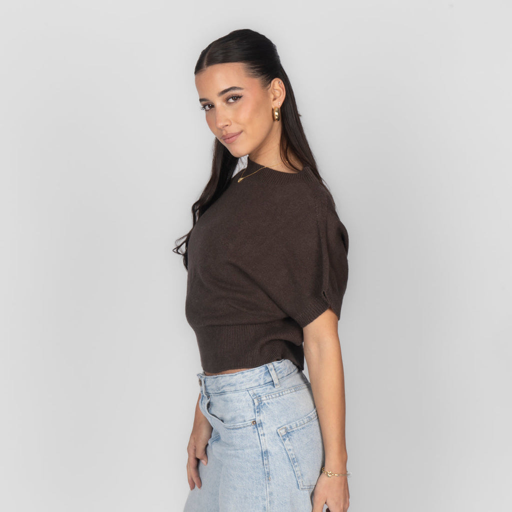 Top en maille sans manches
