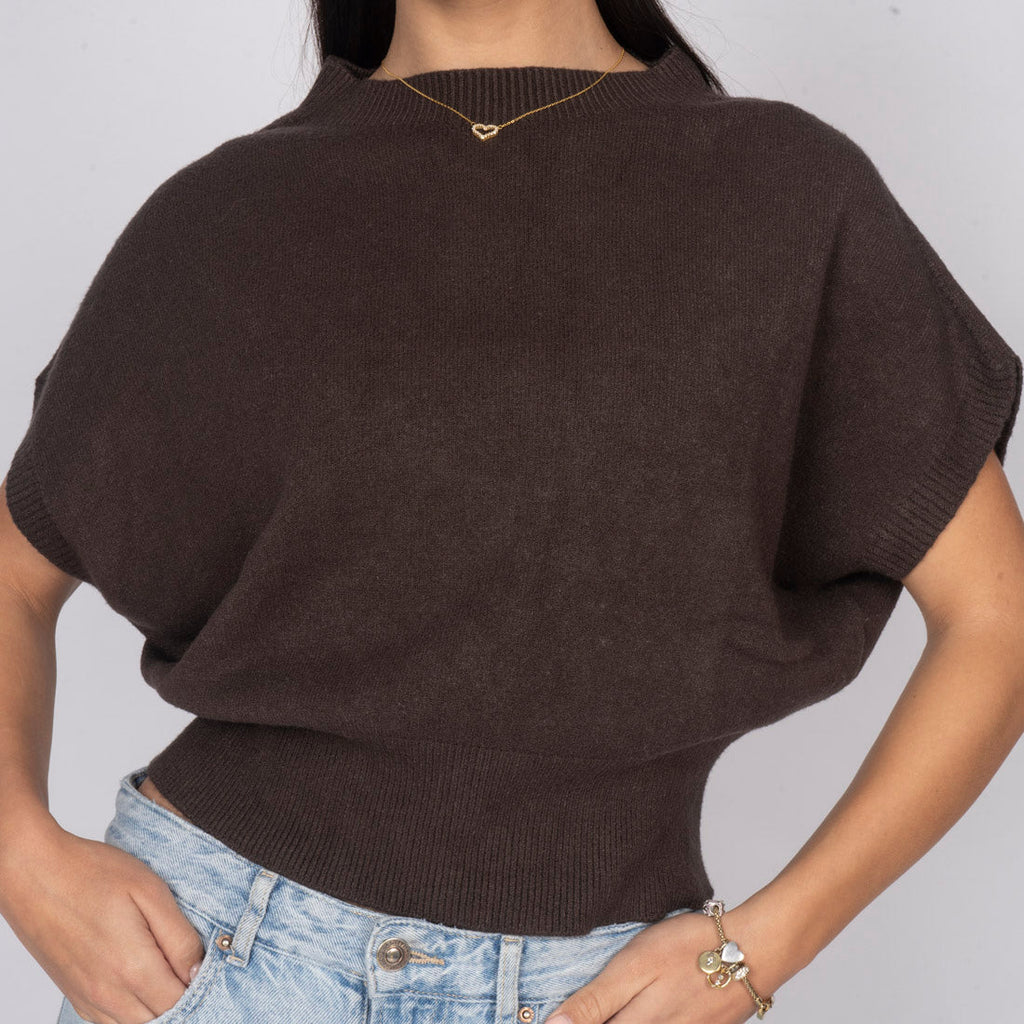 Top en maille sans manches