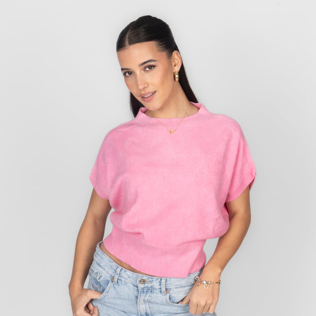 Top en maille sans manches