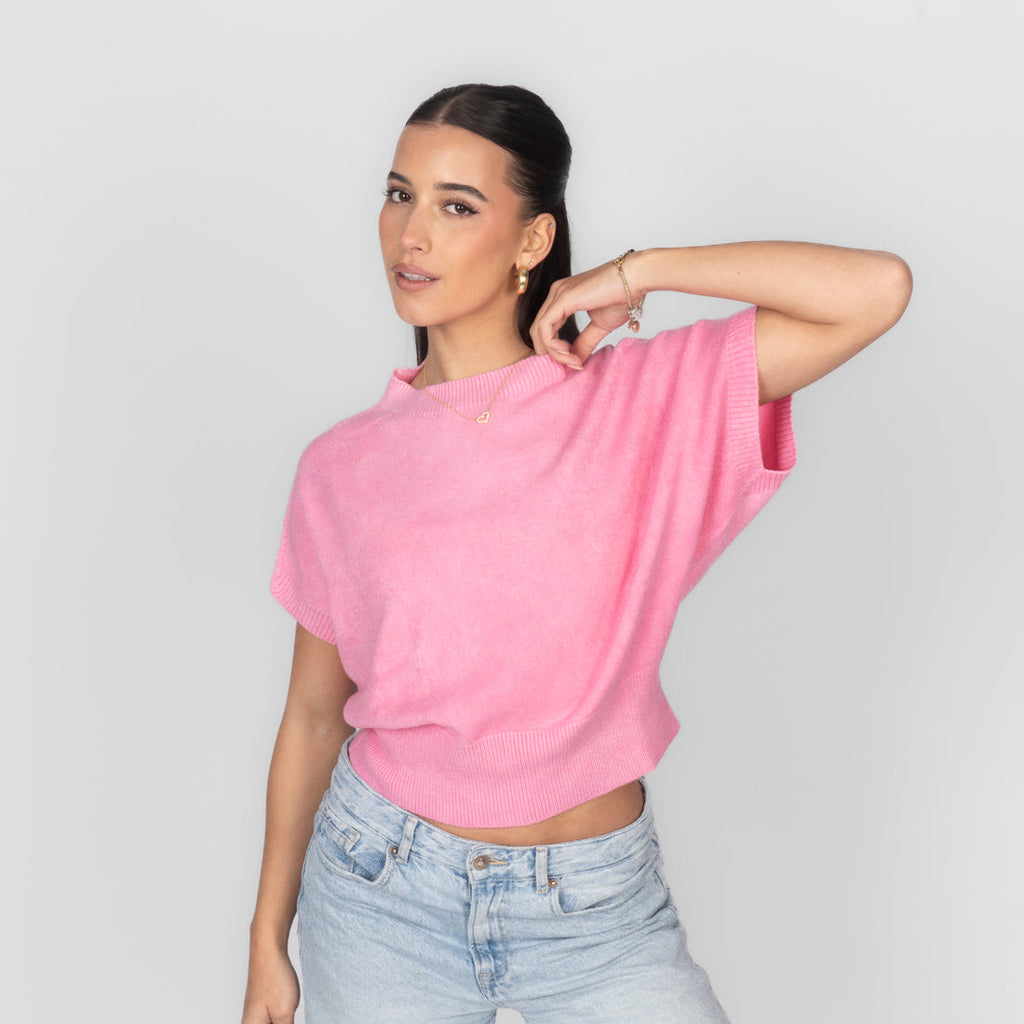 Top en maille sans manches