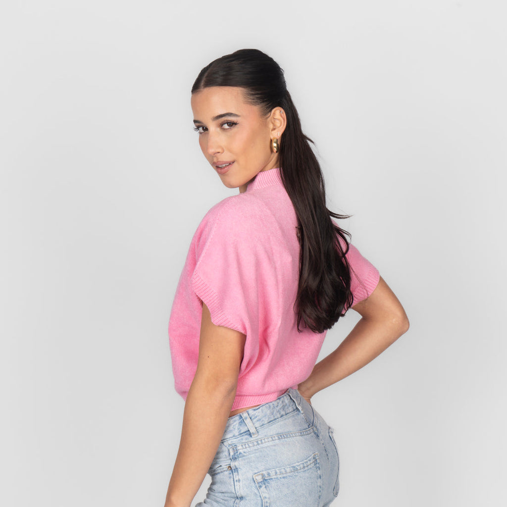 Top en maille sans manches