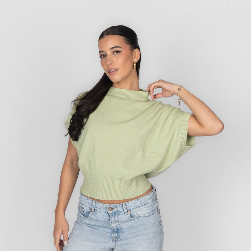 Top en maille sans manches