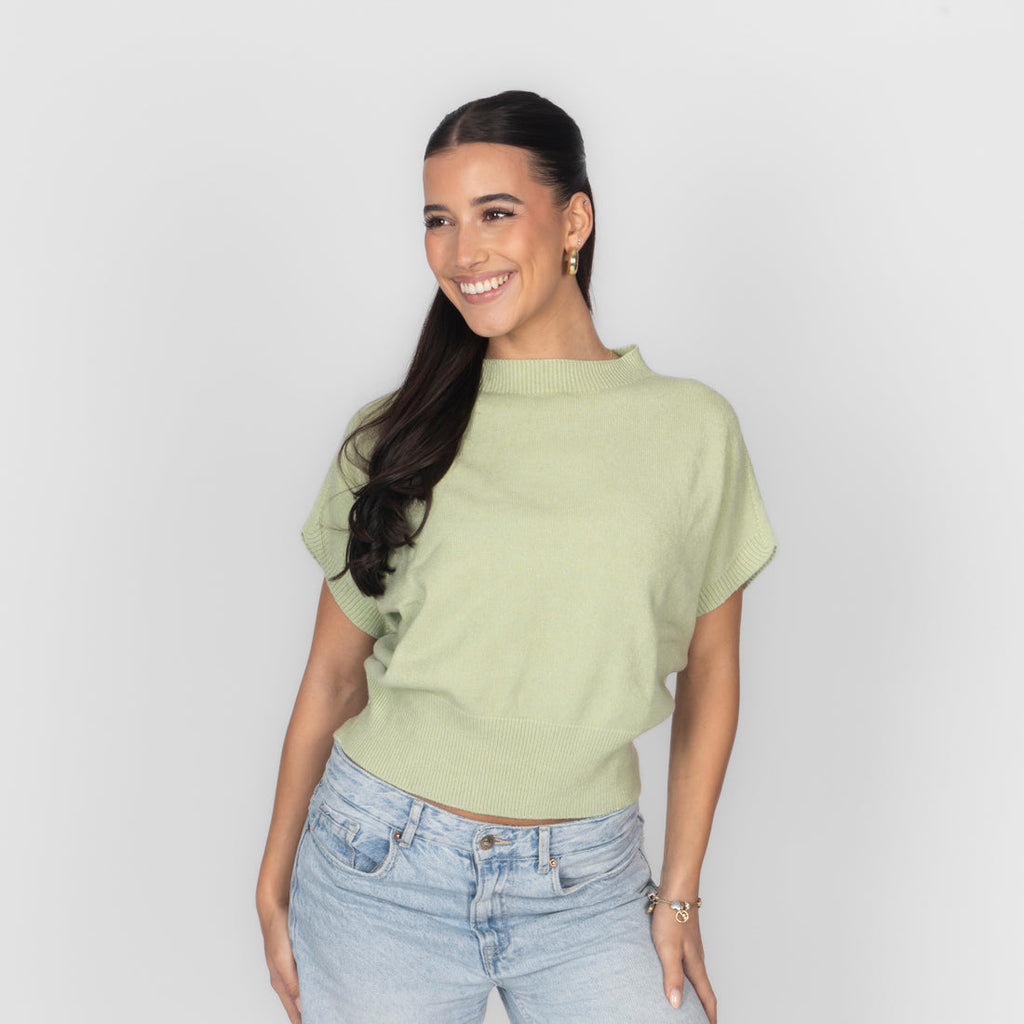 Top en maille sans manches