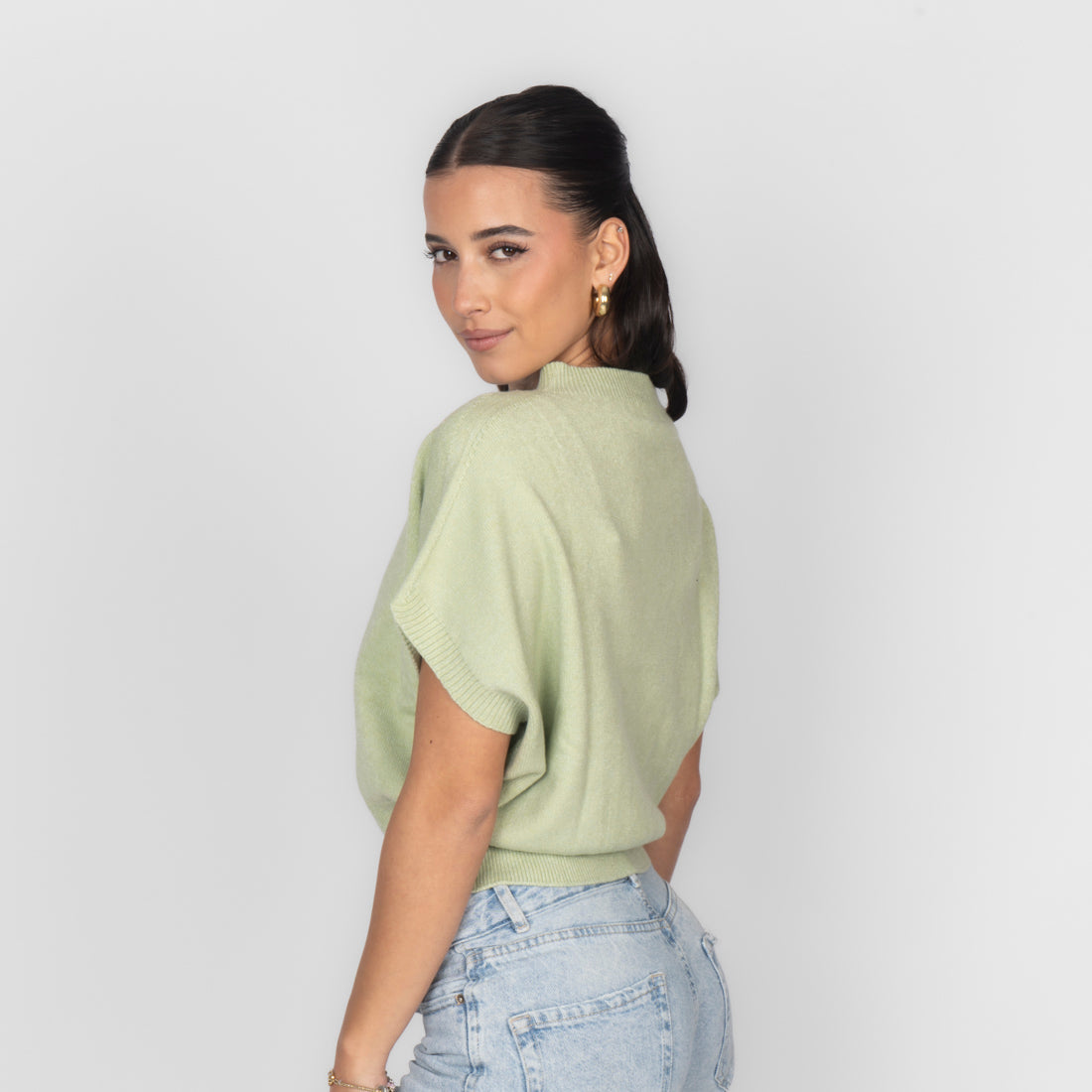 Top en maille sans manches