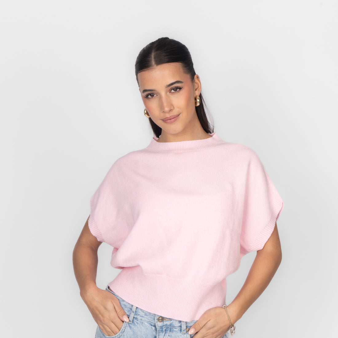 Top en maille sans manches