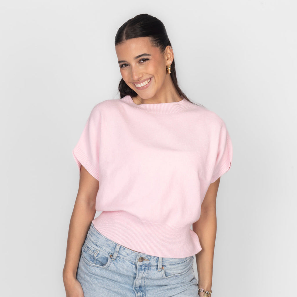 Top en maille sans manches
