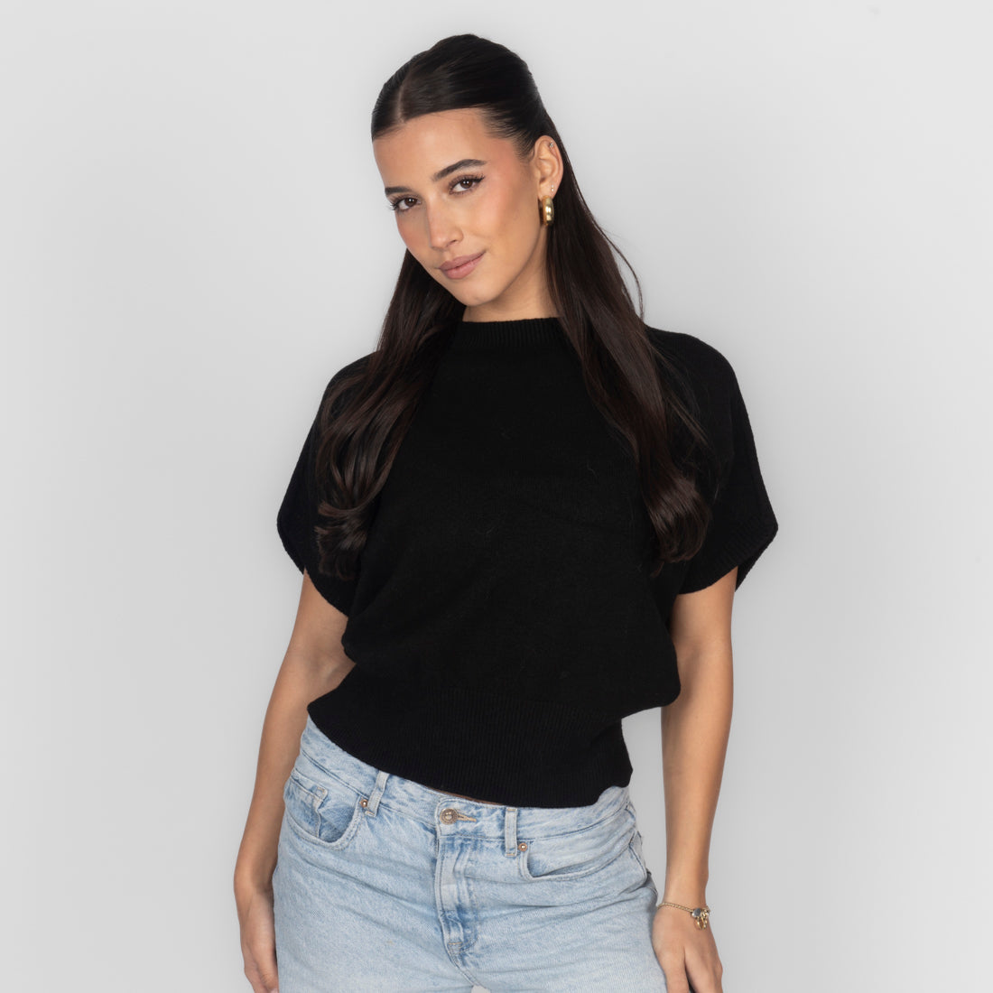Top en maille sans manches