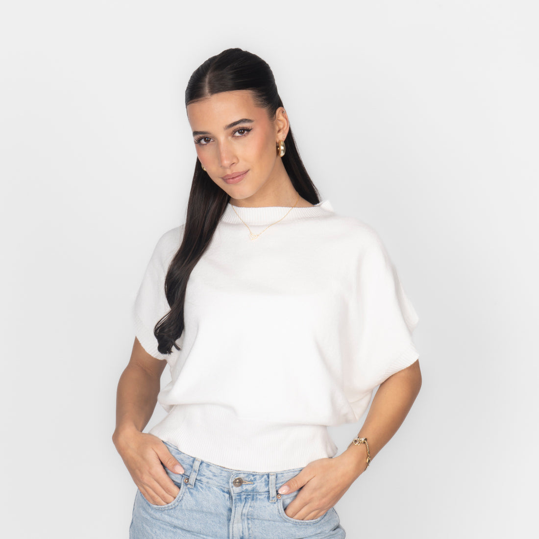 Top en maille sans manches