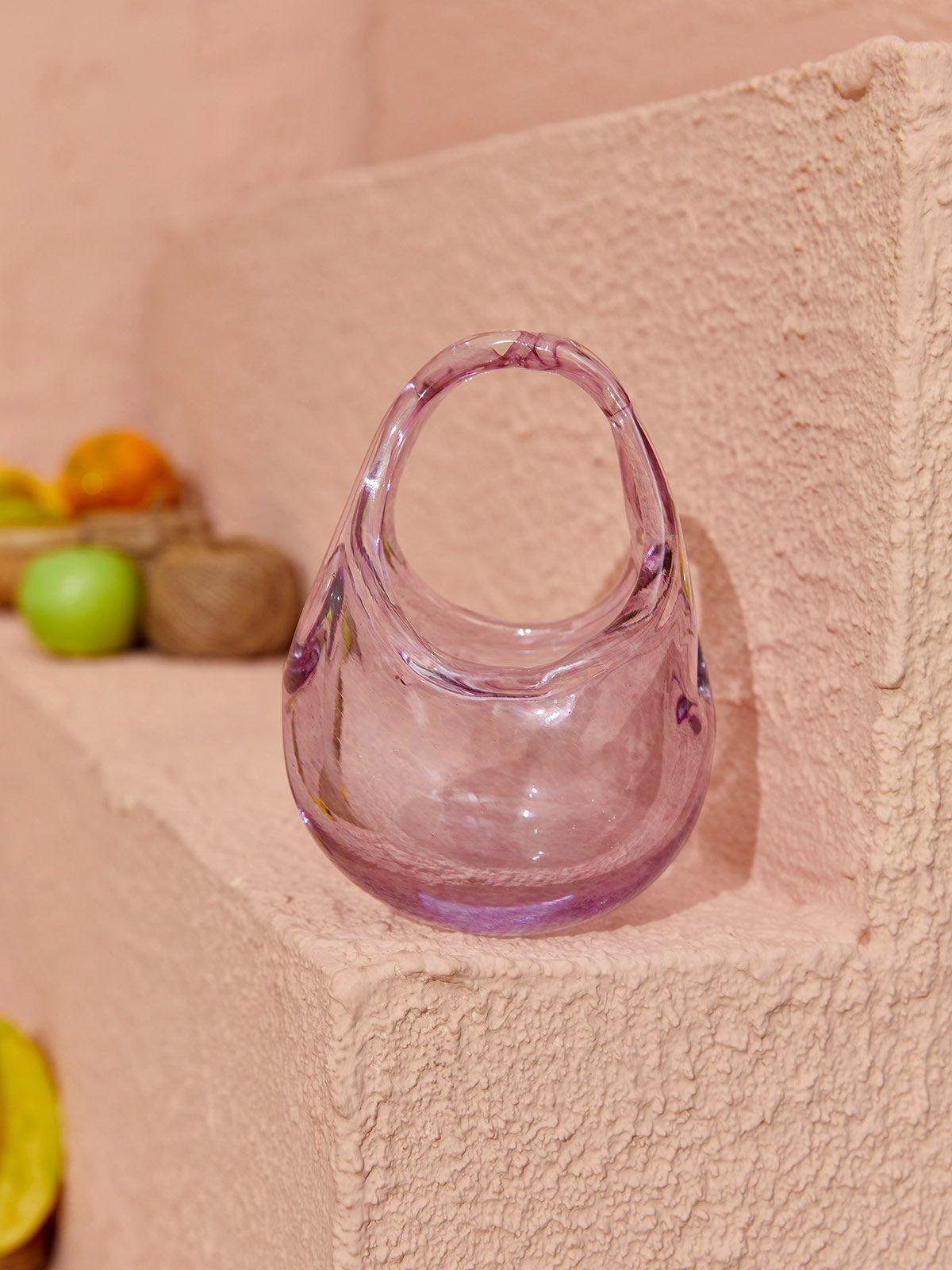 Sac à main Elvira en verre rose
