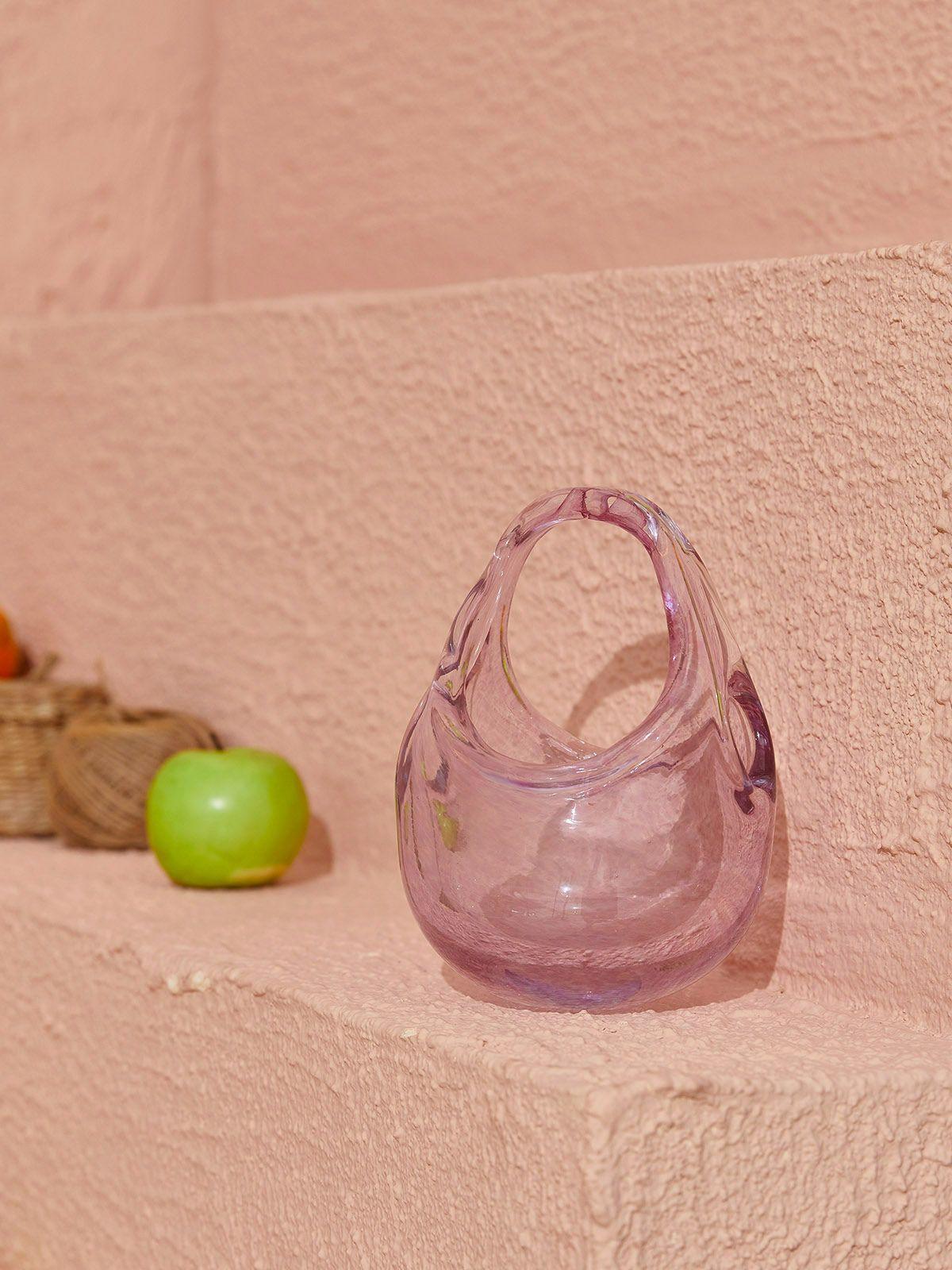 Sac à main Elvira en verre rose