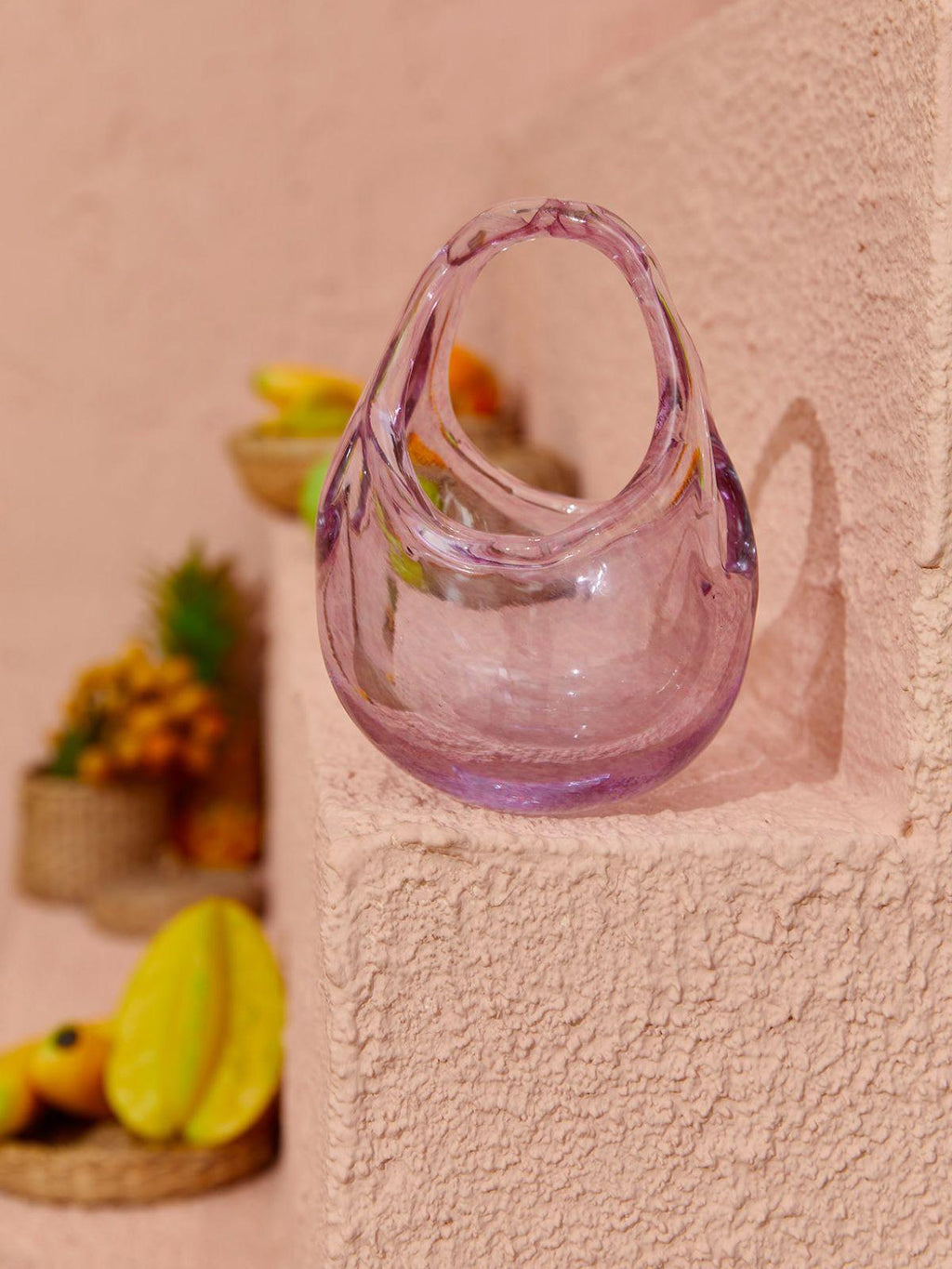 Sac à main Elvira en verre rose