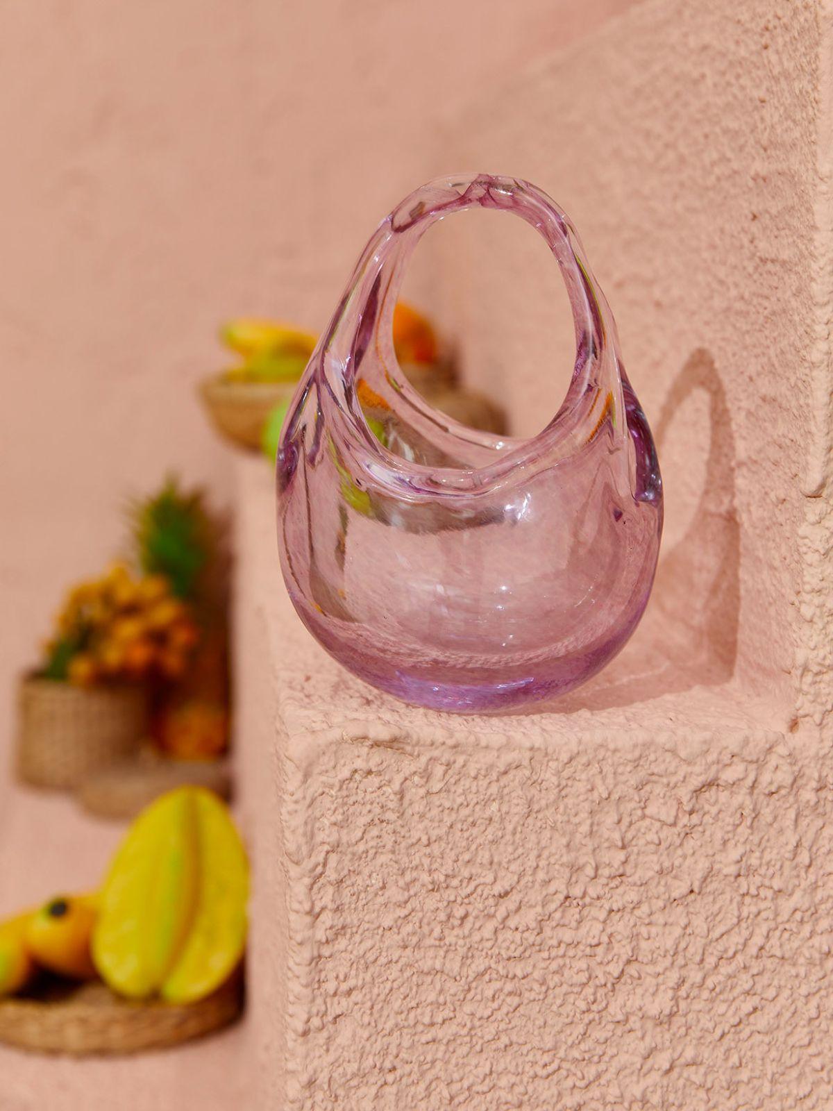 Sac à main Elvira en verre rose