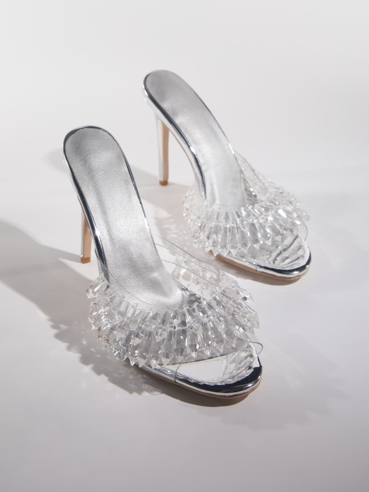 Mules Gexelle à franges en cristaux scintillants