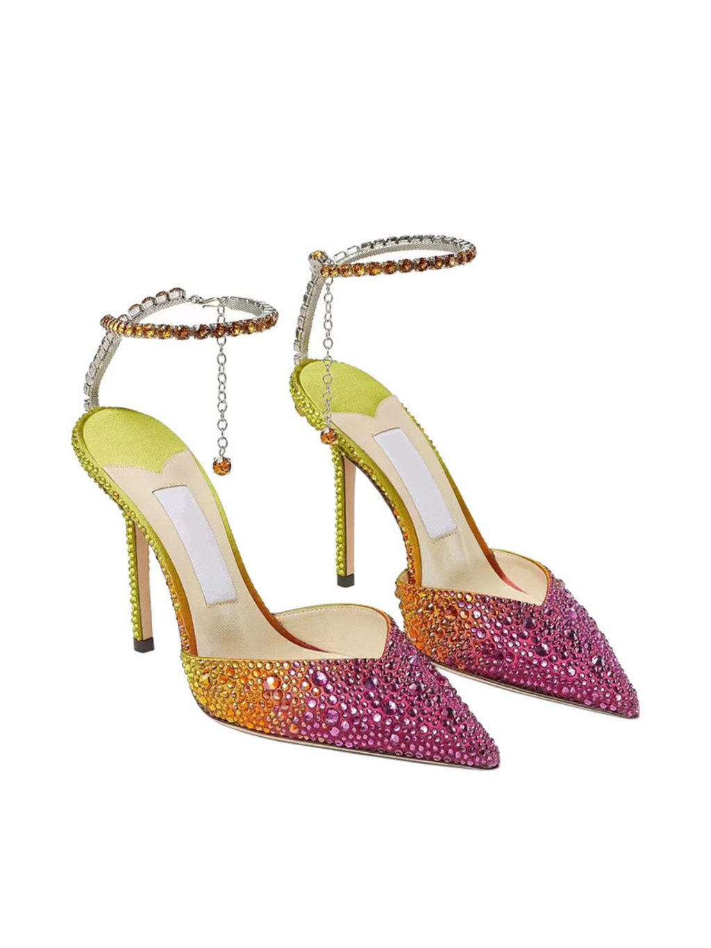 Escarpins glamour Lyre à franges en cristaux