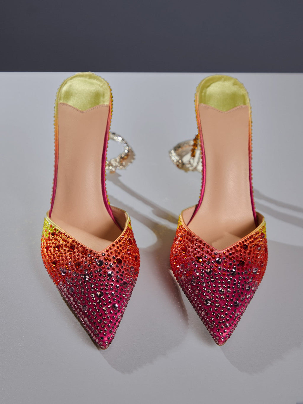 Escarpins glamour Lyre à franges en cristaux