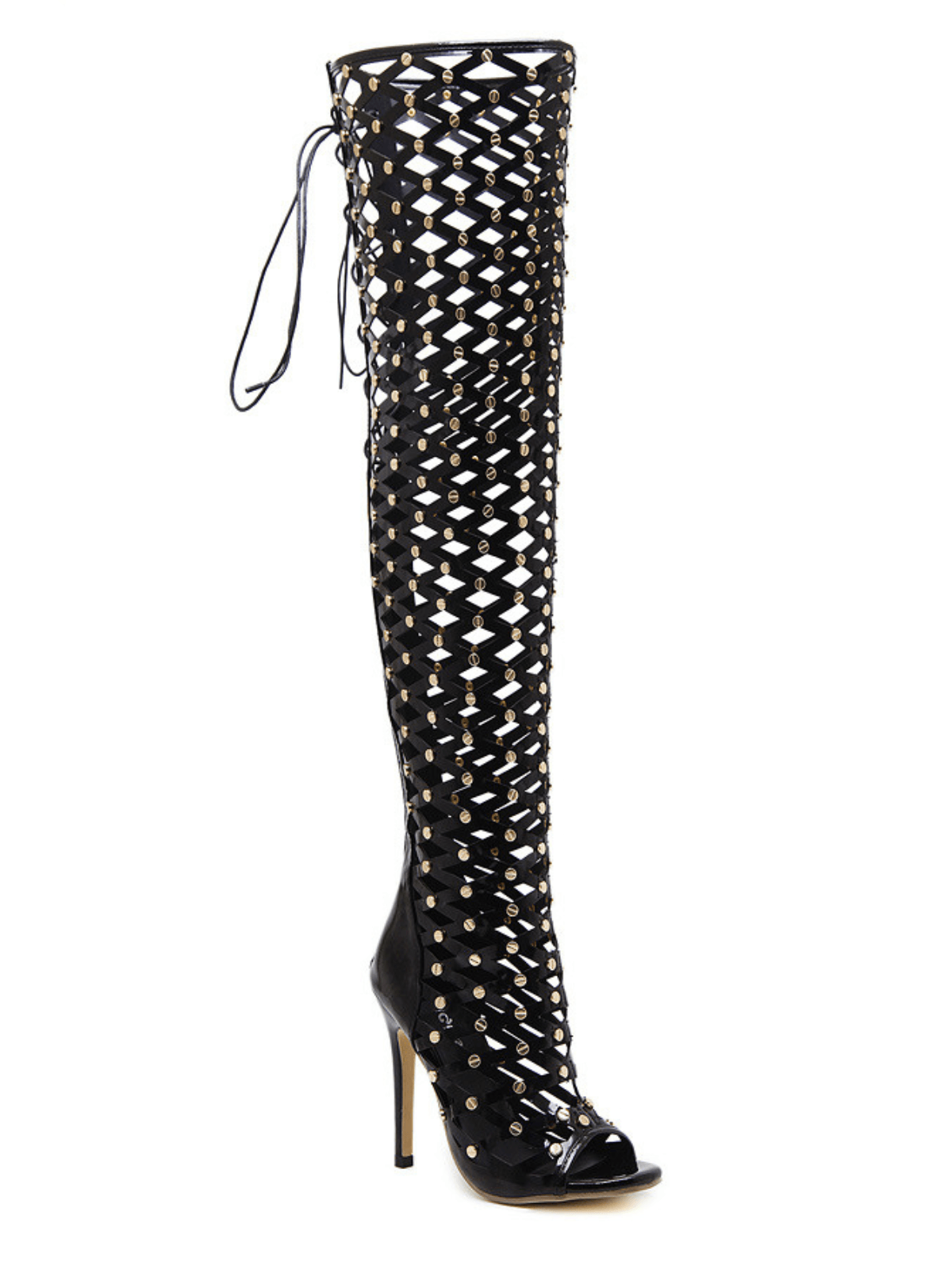 Bottes Maison ajourées en mesh à lacets
