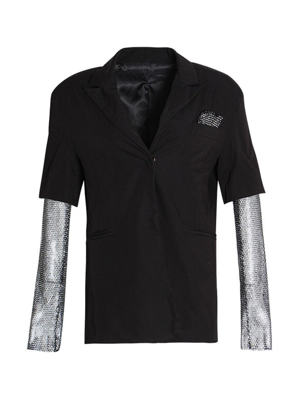 Blazer élégant Odelia en mesh à manches longues