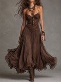 Aurore Robe Cacao Romance