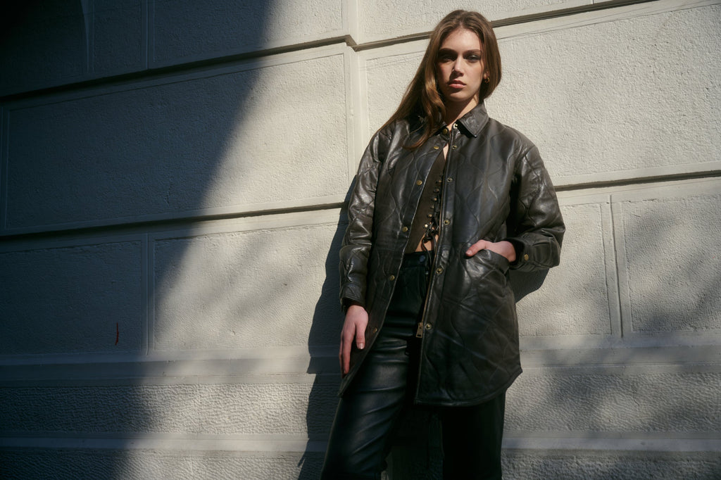 Veste matelassée couleur chocolat Seleziona