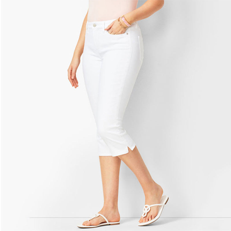 Jean capri stretch pour femme – Pantalon court slim confortable