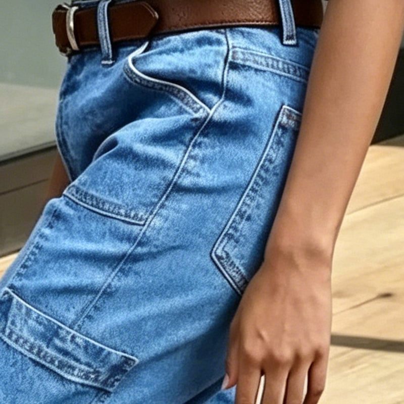Jean décontracté stretch pour femme, coupe raccourcie – confortable au quotidien