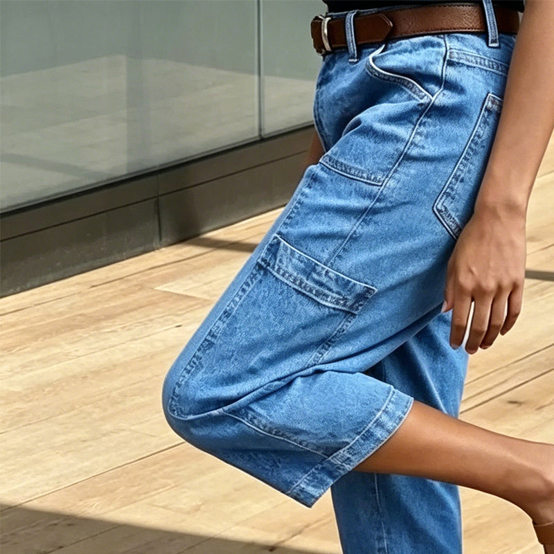 Jean décontracté stretch pour femme, coupe raccourcie – confortable au quotidien